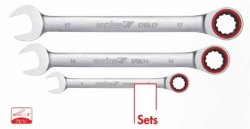 Kpl. 5szt. kluczy p�asko-oczkowych z grzechotk� Carolus