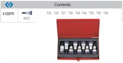 Kpl. nasadek z końcówką Torx 1/2"  9 cz. krótkich T20-T60
