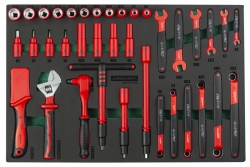 Zestaw 38szt. narzędzi ręcznych izolowanych 1000V we wkładce EVA