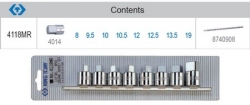 Kpl. nasadek trzpieniowych 1/2"  8szt. kwadrat 8 - 19mm