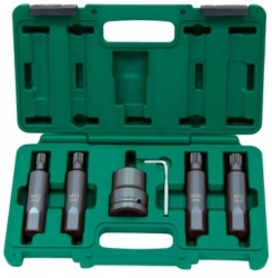 Kpl. kluczy wpustowych udarowych Spline 3/4" z adapterami