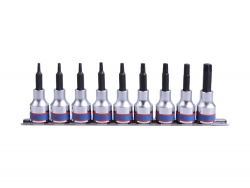 Kpl. nasadek z końcówką Torx 1/2"  9 cz. długich T20-T60 na szynie
