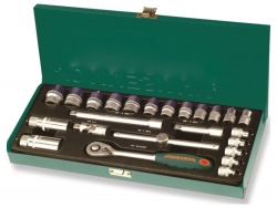 Kpl. kluczy nasadowych 3/8" 25 szt. 6-kt.