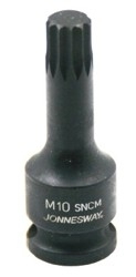 Klucz wpustowy udarowy Spline 1/2" krótki