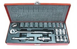 Zestaw kluczy nasadowych metryczno-calowych 1/2" 20 szt.