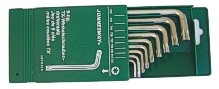 Kpl. kluczy wpustowych giętych TORX 9 szt.