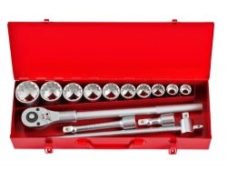 Kpl. kluczy nasadowych 3/4" 14szt. 12-kąt. Force