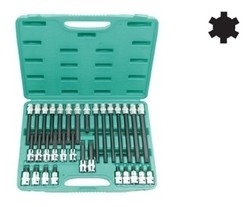 Kpl. kluczy wpustowych RIBE z nasadkami 1/2" 32szt.