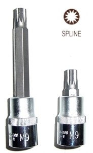 Klucz wpustowy SPLINE L-100mm z nasadką 1/2"