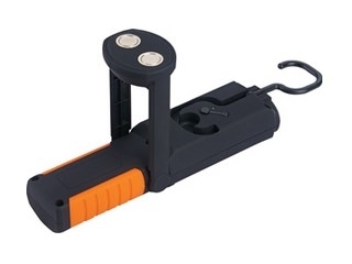 Lampa warsztatowa COB LED + 5LED z regulowanym uchwytem + ładowarka i kabel USB