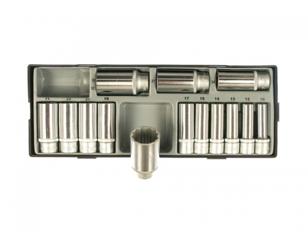 Zestaw nasadek 12-kąt. długich 1/2" 14cz. Force