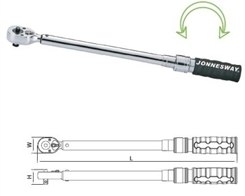 Klucz dynamometryczny 3/4" 300-1500Nm lewo-prawo Jonnesway
