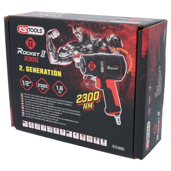Klucz pneumatyczny 1/2" 2300Nm Rocket II KS Tools