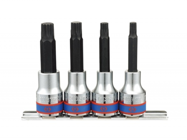 Kpl. nasadek z końcówką Spline długich 1/2"  4cz. King Tony