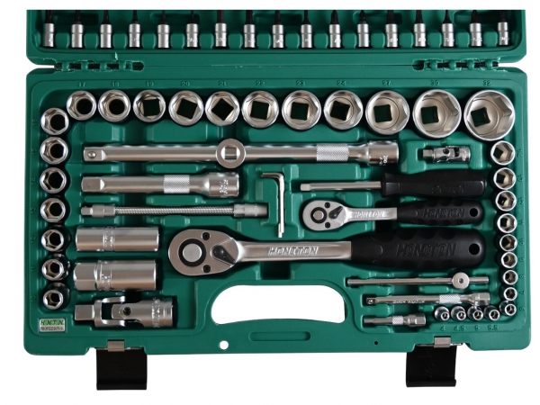 Kpl. kluczy nasadowych 1/2" i 1/4" 94 szt. Honiton