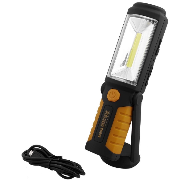 Lampa aku. LED 3W + 5 LED, USB uchylna, magnetyczna podstawa RICHMANN