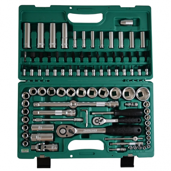 Kpl. kluczy nasadowych 1/2" i 1/4" 94 szt. Honiton
