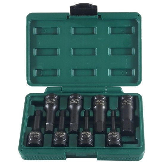 Kpl. kluczy ampulowych udarowych 1/2"  8 szt. Jonnesway