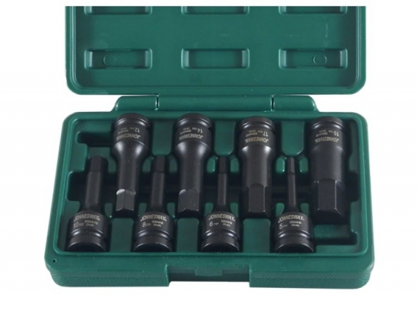 Kpl. kluczy ampulowych udarowych 1/2"  8 szt. Jonnesway