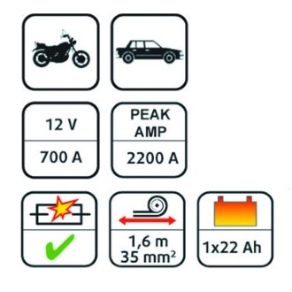 Booster - mobilne urządzenie wspomagające rozruch 12V KS Tools