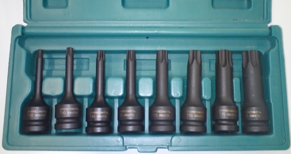 Kpl. kluczy wpustowych udarowych Torx  1/2"  8 szt.