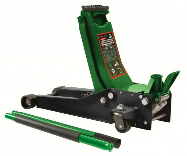 Podnośnik hydrauliczny przesuwny 3T niskoprofilowy Rockforce zielony