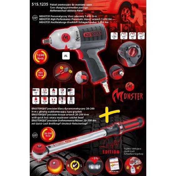 Zestaw promocyjny KS Tools 2szt. - klucz pneumatyczny + dynamometryczny Zestaw promocyjny KS Tools 2szt. - klucz pneumatyczny + dynamometryczny