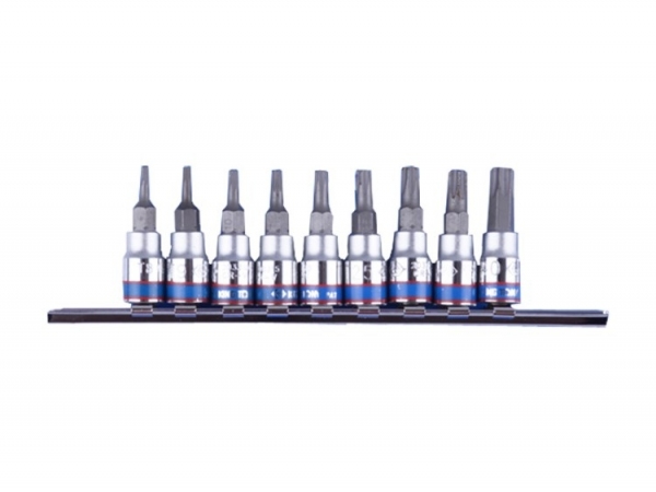 Kpl. nasadek z końcówką Torx 1/4"  9cz. T8-T40 King Tony