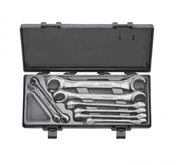 Zestaw 8 kluczy oczkowych otwartych 8 - 32mm Force