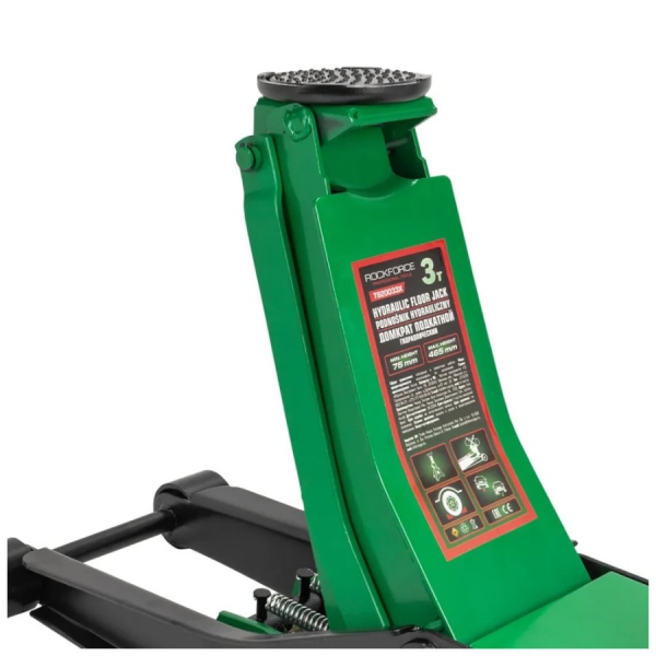 Podnośnik hydrauliczny przesuwny 3T niskoprofilowy Rockforce zielony